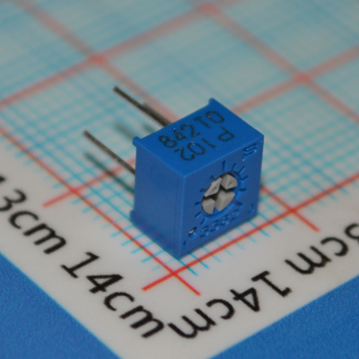 3362P-1-102LF Trimpot 1kΩ 10-Turns Precisie Potentiometer ±10% Tolerantie Doorlopende Gat Montage Cermet Element Betrouwbare Afstelling Ideaal voor Kalibratie & Circuit Tuning