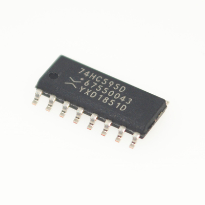 74HC595D Shift Register 8-Bit Serieel-In Parallel-Out Serieel Uitgang Latch Hoge Stroom Tri-State Uitgangen Breed Werkspanning (2V-6V) Laag Stroomverbruik & Eenvoudig Daisy-Chaining