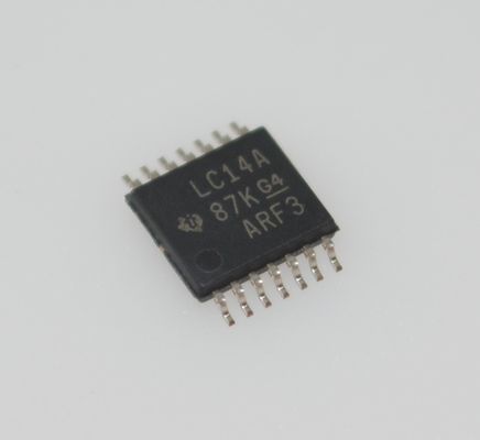 SN74LVC14APWR 6-kanaal Schmitt-Trigger-omvormer met 1,65-5,5V Wide VCC 10ns Max tp 0,5μA Low ICC ± 24mA Output Drive HBM ESD Protection TSSOP-14 Package and -40°C tot +125°C