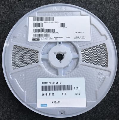 BLM31PG601SN1L 600Ω Ferrite kraal 1206 formaat 3A nominale stroom Hoge impedantie@100MHz AEC-Q200 -55°C tot +125°C