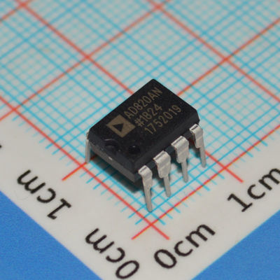AD820AN 5MHz Precisie Op Amp, ±18V Voeding, 3mV Offset, 1μA Biasstroom, DIP-8, -40°C tot +85°C