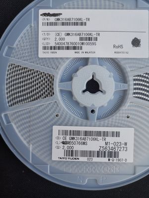 GMK316AB7106KL-TR 10μF 16V MLCC X5R 1206 ±10% Tol Laag ESR -55°C tot +85°C AEC-Q200