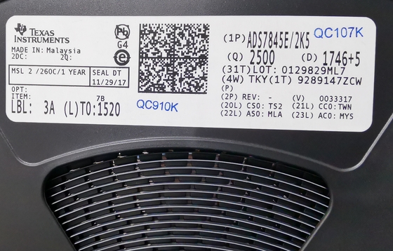 ADS7845E 12-Bit Touchscreen Controller 125kHz Bemonstering SPI Interface 2.7-5V SSOP-16 -40°C tot +85°C