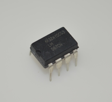LM567CN Toondetector/Slotdetector IC met programmeerbare frequentie (0,01 Hz-500 kHz), Hoge ruisimmuniteit 20 mA uitgangsink Wide voedingsbereik (4,75 V-9 V) DIP-8 Behuizing