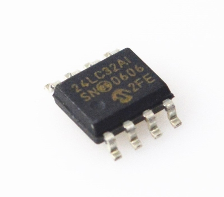 24LC32A-I/SN 32K I2C EEPROM 400kHz Snelheid 1M Schrijfcycli 2,5-5,5V Bereik 64-Byte Pagina Industriële Kwaliteit Laag Vermogen RoHS-conform Compact SOIC-8 Pakket