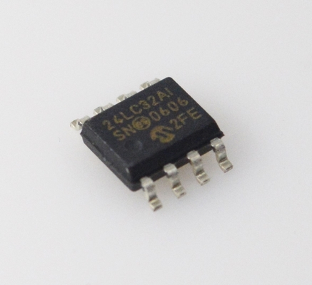 24LC32A-I/SN 32K I2C EEPROM 400kHz Snelheid 1M Schrijfcycli 2,5-5,5V Bereik 64-Byte Pagina Industriële Kwaliteit Laag Vermogen RoHS-conform Compact SOIC-8 Pakket