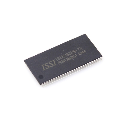 IS42S16320B-7TL SDRAM 64Mb Dichtheid 166MHz Snelheid 3.3V Werking 16Mx16 Organisatie LVTTL Interface Industriële Temp (-40°C~85°C) Compact TSOP-II Pakket Hoge Betrouwbaarheid