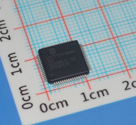 LPC2131FBD64/01,15 ARM7 MCU 32-bit RISC Core 64KB Flash 16KB RAM 60MHz Snelheid USB 2.0 2x UART 64-LQFP -40°C tot +85°C Industriële kwaliteit