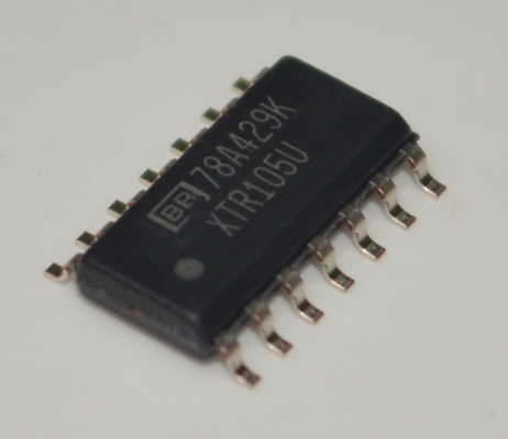 XTR105U Precisie 4-20mA Stroomlus Zender met RTD Sensor Excitatielinearisatie, 2-Draads Werking 5V Regulator 60V Compliance 0.1% Nauwkeurigheid en Brede 7.5-36V Voeding in SO-14 Behuizing