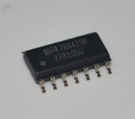 XTR105U Precisie 4-20mA Stroomlus Zender met RTD Sensor Excitatielinearisatie, 2-Draads Werking 5V Regulator 60V Compliance 0.1% Nauwkeurigheid en Brede 7.5-36V Voeding in SO-14 Behuizing