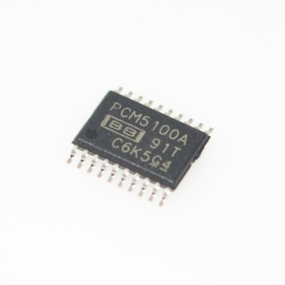 PCM5100APWR Advanced 32-bit 384kHz Stereo DAC 112dB SNR, <0,001% THD+N Integrated LP Filter 2VRMS Output Low Jitter Single Supply (2.7-5.5V) Tiny TSSOP-16 voor draagbare Hi-Fi Audio