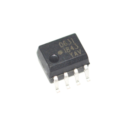 Ultracompact HCPL-0631-500E Hoge CMR 3,5 kV/μs 10 kV/μs Isolatie 1mA Lage stroom Hoge Temperatuur 110°C 5 kV Isolatie Hoog tempo 1MBd Breed Vcc 2,7-5,5V SOIC-8 Pakket