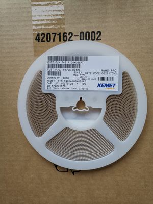 T491A105K025AT 1μF 25V Tantalumcapacitor 10% Tol A-geval 125°C Lage ESR Hoge betrouwbaarheid Stabiele prestaties voor industriële en medische toepassingen