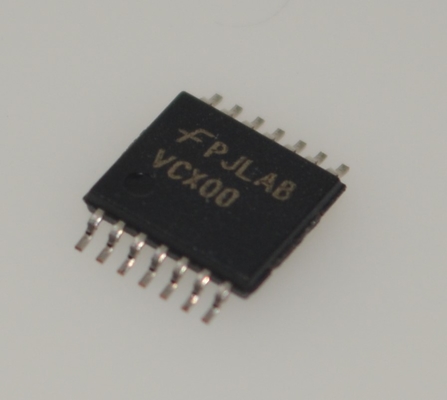 74VCX00MTCX 2.3-3.6V Quad 2-Input NAND Gate met 3.6V Tolerant Inputs/Outputs 100mA Balanced Output Drive Ultra-Low <2.5ns Delay in Tiny TSSOP-14 Package