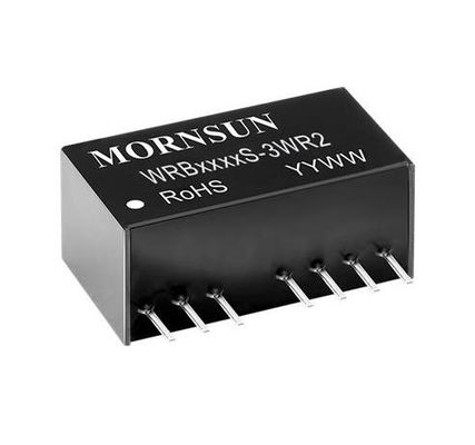 WRB4824S-3WR2 Geavanceerde 48V 2,4kW DIN-rail voeding Ultra-breed 85-264VAC ingang 300% piekvermogen, Actieve PFC Lage lekstroom -40°C tot +85°C werking IP67 bescherming C1/C2 immuniteit and 5G Ready