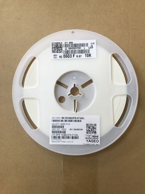 RC0603FR-0710KL 10kΩ Precisieweerstand 0603 Behuizing 1% Tolerantie ±100ppm/°C TCR 1/10W Vermogen Dunne Film Technologie Halogeenvrij RoHS-conform voor Pull-up & Sensor Circuits