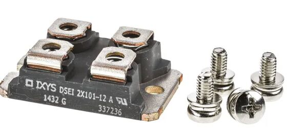 DSEI2X101-12A 1200V 2x101A Dubbele Diode Ultra-Snelle Herstel Lage Omgekeerde Herstel Zacht Schakelen Lage VF Hoge dI/dt Geïsoleerd Pakket Ideaal voor Snubber en Lassen