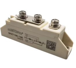 SKKT106/16E 1600V 106A Dual Thyristor Module Low VF 1.35V 2.4kA Surge AlN Ceramic Base Pressure Contacten SEMIPACK1 Geïsoleerd UL Gecertificeerd voor zachte starters en aandrijvingen