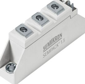 SKKT106/16E 1600V 106A Dual Thyristor Module Low VF 1.35V 2.4kA Surge AlN Ceramic Base Pressure Contacten SEMIPACK1 Geïsoleerd UL Gecertificeerd voor zachte starters en aandrijvingen