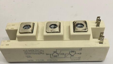 SKM75GB128DN 1200V, 75A Dual IGBT Module Lage VCE(sat) 1.9V Snelle Schakeling Geïntegreerde Diode 10µs SC Mogelijkheid SEMITOP2 Pakket Press-Fit Pinnen UL Gecertificeerd voor Drives en Inverters