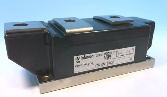 TT600N16KOF 1600V 600A Dual Thyristor Module Lage VF 1.32V Hoge Surge 21kA Drukcontact Technologie Geïsoleerde Basisplaat Trench Gate UL Gecertificeerd voor Soft Starters en Gelijkrichters