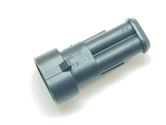 282104-1 2 Posities 5,0 mm Pitch Draad-naar-printplaat Connector Verticale Doorsteekbevestiging Afgeschermd Wrijvingssluiting Gepolariseerd UL 94V-0 voor Voedingen en Industriële Besturingen