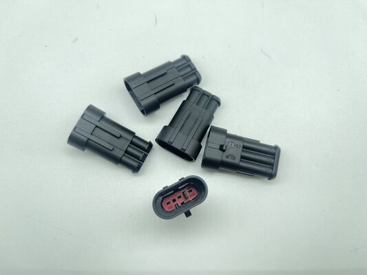 282105-1 3 Positie 5,0 mm Pitch Draad-to-Board kop Verticaal door het gat gehuld wrijvings slot gepolariseerd 9A rating voor stroomvoorzieningen en industriële besturing