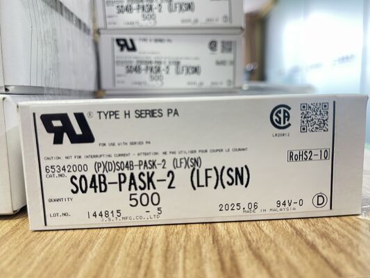 S04B-PASK-2 4-Pin 2.0mm Pitch Top-Entry Header Friction Lock UL94V-0 Nylon 3A 250V -25°C tot +85°C THT Mount JST PA Serie voor Apparaten