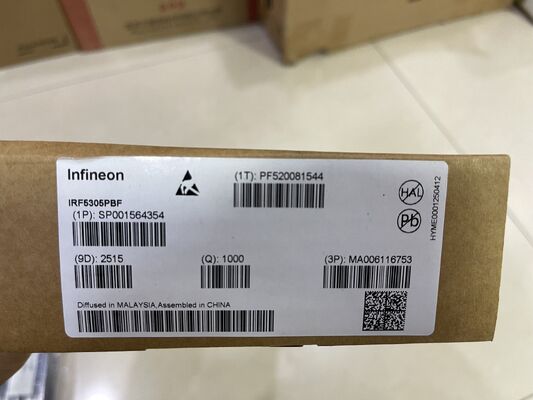 IRF5305PBF P-Chan MOSFET -55V Vdss -31A Id 65mOhm Rds(on) snelle schakeling logisch niveau gate TO-220 behuizing